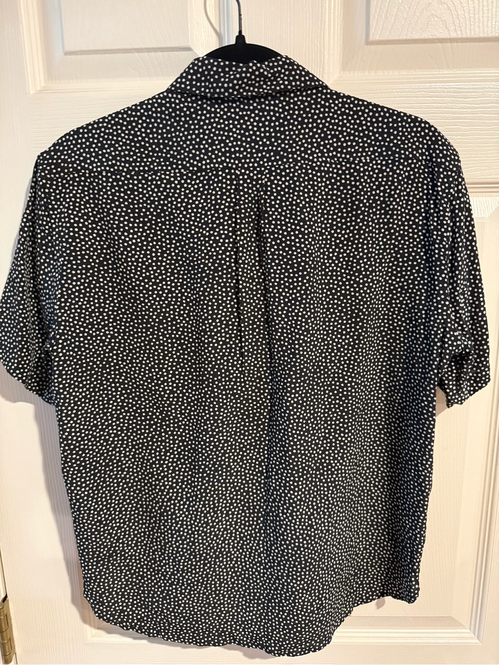 Men’s Saint Laurent Black and White Polka Dot Short-Sleeve Shirt - Picture 2 of 4